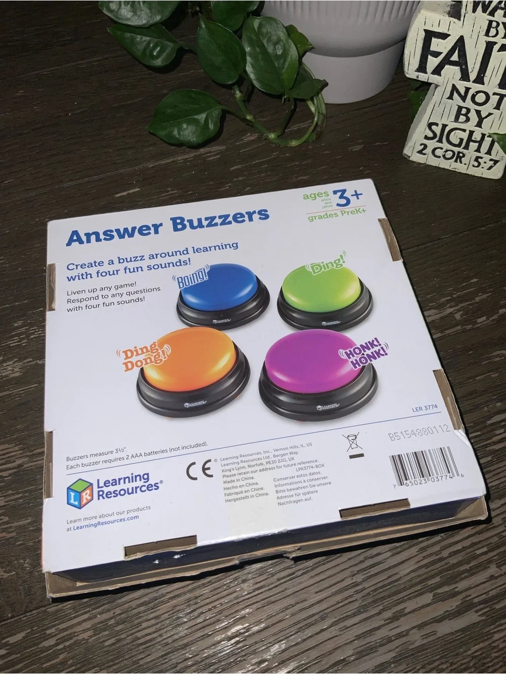 Learning Resources Answer Buzzers - Set of 4 NEW OPEN BOX